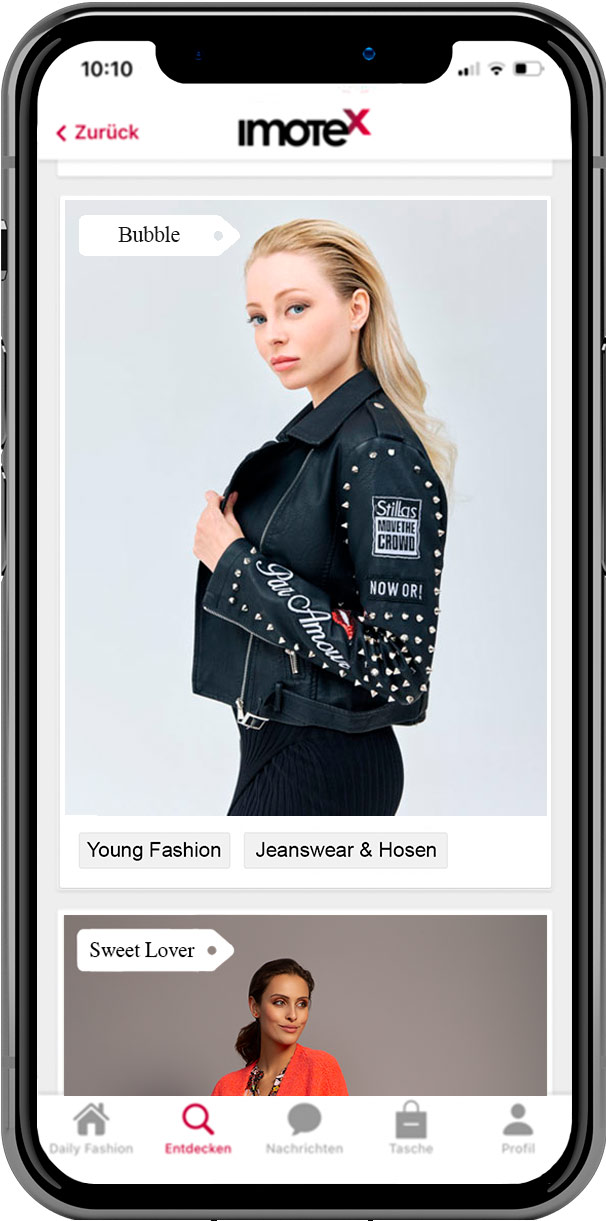 App Mockup 03 2021 Mitte Fashion App Imotex